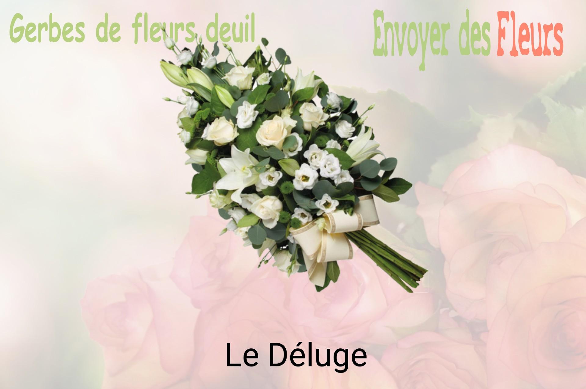 Gerbe de fleurs de deuil livrée à Le Déluge